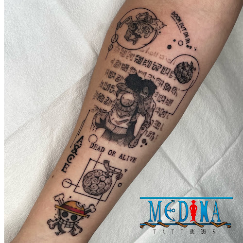 Anime tattoos by Jesus Medina in El Paso